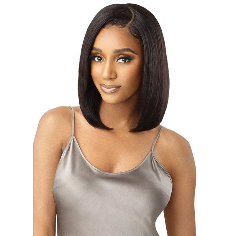Outre Mytresses Black Lace Frontal Wig 13x4 - Human Hair - Virgin Straight 14