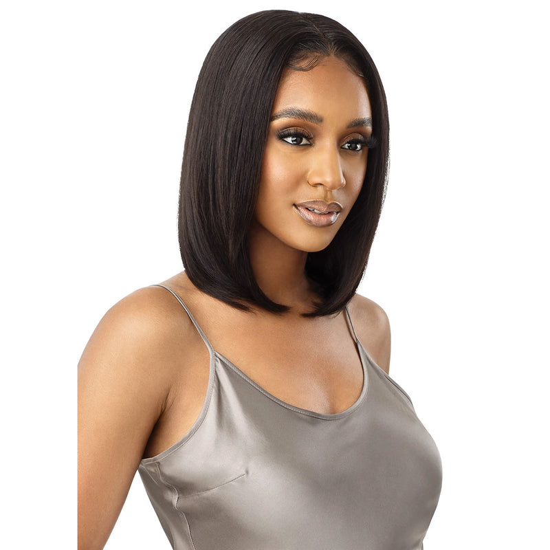 Outre Mytresses Black Lace Frontal Wig 13x4 - Human Hair - Virgin Straight 14