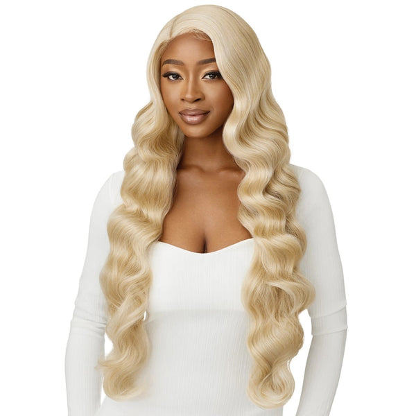 Outre Synthetic Sleek Lay Part Hd Transparent Lace Front Wig - Kimari