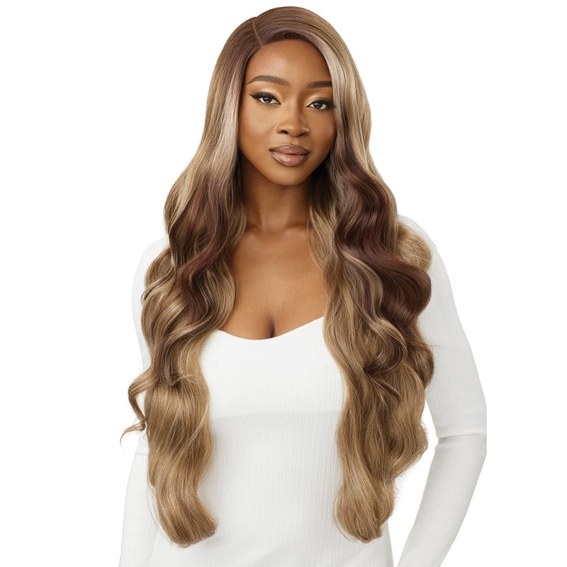 Outre Synthetic Sleek Lay Part Hd Transparent Lace Front Wig - Kimari