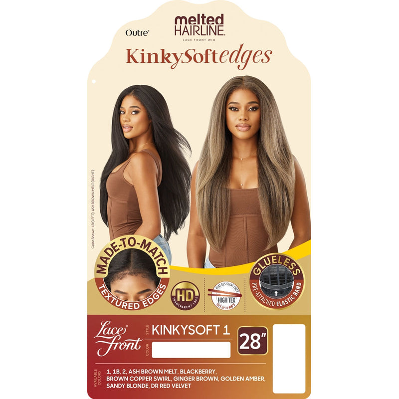 Outre Synthetic Melted Hairline Hd Lace Front Wig - Kinkysoft1