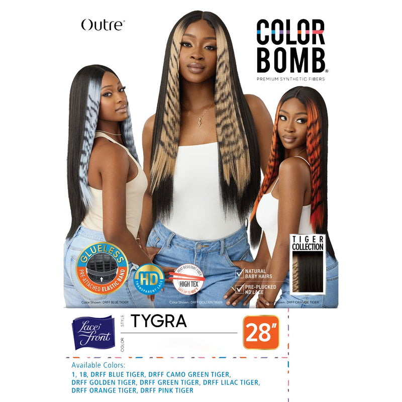 Outre Synthetic Color Bomb Hd Lace Front Wig - Tygra