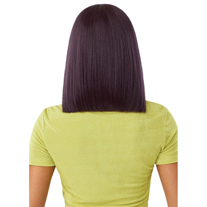 Outre 6x5 Pre-cut Lace Closure Wig - Human Hair Blend - Yaki Straight Bob 14"