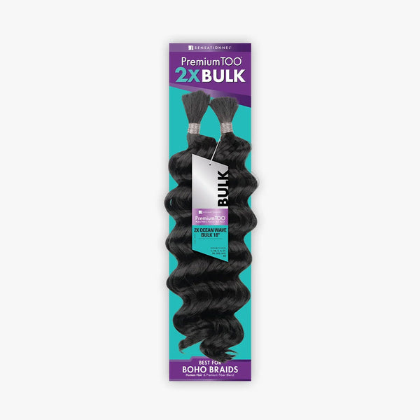 Sensationnel Premium Too Human Hair & Fiber Blend - 2x Ocean Wave Bulk 18