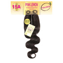 15a Pink Lemon Unprocessed Virgin Remi Hair 2x6 Lace Closure- Body Wave 12