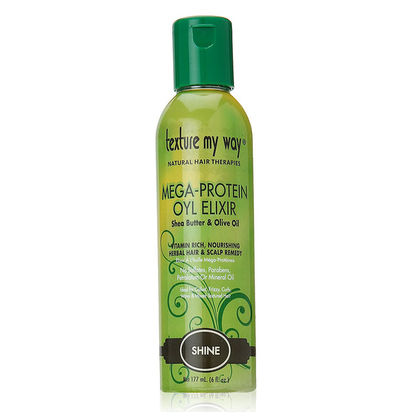 Texture My Way Mega Protein Oyl Elixir Hair Oil Scalp Remedy Shine 6Oz