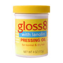 [Sulfur8] Gloss8 Pressing Oil With Lanolin For Normal & Dry Hair 4Oz