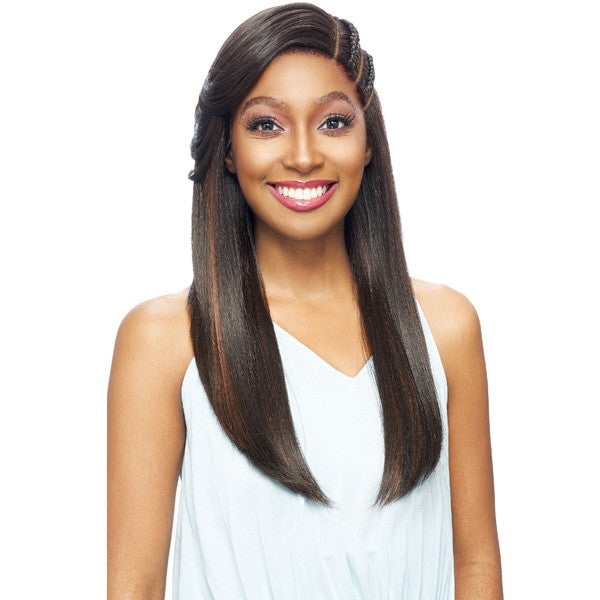 Vanessa Human Hair Blend Braided Double Part Lace Front Wig - Tj3 Kayo