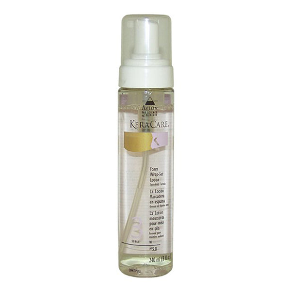 Avlon Keracare Foam Wrap-Set Lotion Extra-Hold Formula Ph5.0 8Oz