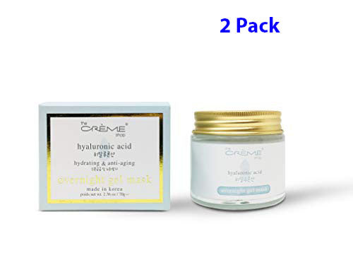 (2Pack) The Creme Shop Korean Beauty Skincare Advanced Moisturizing And Cool Hydrating Anti-Acne, Anti-Inflammatory, Brightening And Relief Face Lift, Anti-Aging Overnight Gel Face Mask(Hyaluronic Acid)