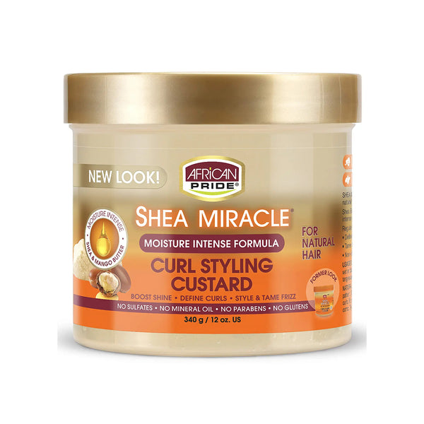 [African Pride] Shea Butter Miracle Curl Styling Custard 12Oz