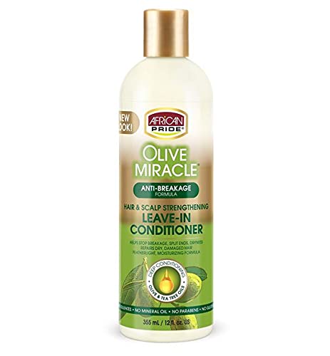 [African Pride] Olive Miracle Anti-Breakage Formula Leave-In Conditioner 12Oz
