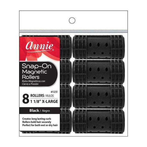 [Annie] Snap-On Magnetic Rollers X-Large 1-1/8" 8Pcs - #1231