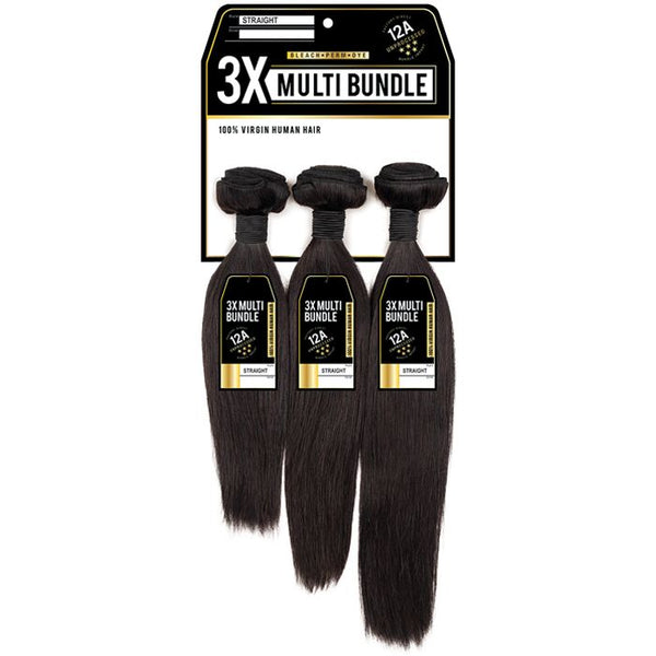 Sensationnel Bare&natural 100% Virgin Human Hair 12a 3x Bundle Weave - Straight 12"14"16"