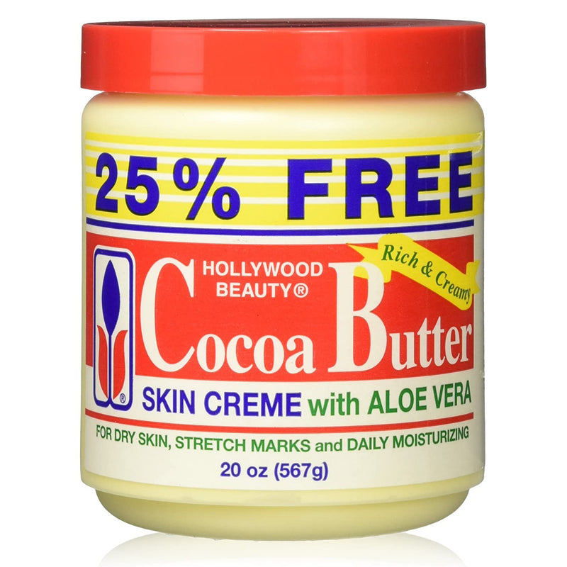 [Hollywood Beauty] Cocoa Butter Skin Creme With Aloe Vera 20Oz