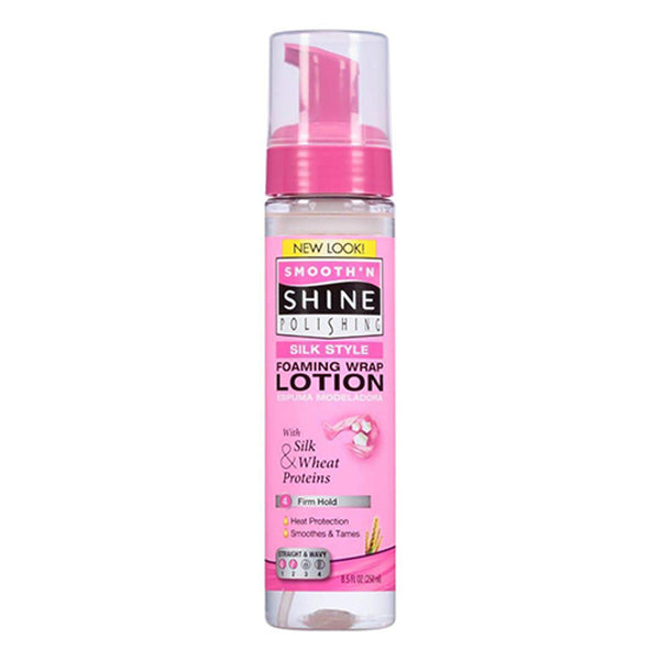 [Smooth 'N Shine] Silk Style Foaming Wrap Lotion 8.5Oz Hair Setting Firm Hold