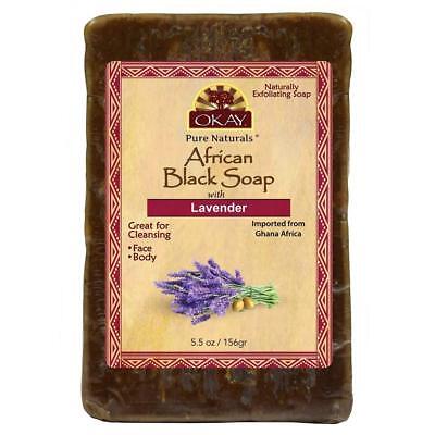 [Okay] Pure Naturals African Black Soap Lavender 5.5Oz Cleansing Bar