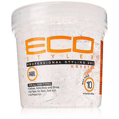 [Eco Styler] Krystal Styling Gel Clear Alcohol Free *Maximum Hold* 16Oz