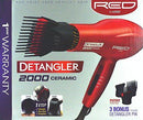 Red By Kiss 2000 Ceramic Detangler Hair Blow Dryer Double Layer Pik