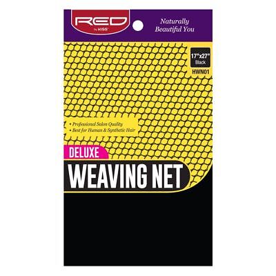 Red By Kiss Deluxe Weaving Net 17" X 27" Black #Hwn01 For Human & Synthetic Hair