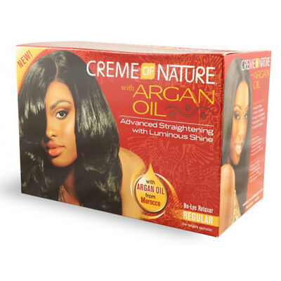 [Creme Of Nature] Argan Oil No-Lye Relaxer Regular One Complete Application