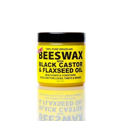 [Eco Styler] Black Castor&Flaxseed Oil 100% Pure Brazilian Bees Wax 4Oz