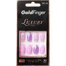 Kiss Gold Finger Luxury Long Length Gfl16 24 Full Cover Nails Glue Included