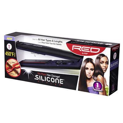 Red By Kiss 1" No More Hair Damage Silicone Styler Flat Iron