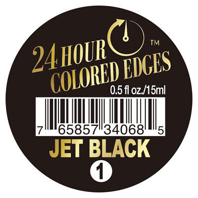 [Ebin New York] 24 Hour Colored Edges Edge Control #1 Jet Black 0.5Oz/15Ml