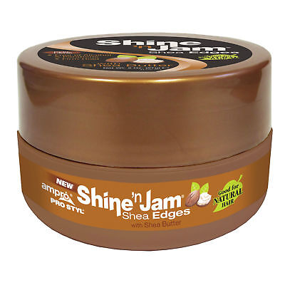 [Ampro] Shine N Jam Shea Edges W/ Shea Butter 2Oz Edge Control Conditioning Gel