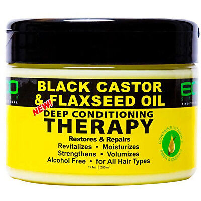 [Eco Styler] Black Castor&Flaxseed Oil Deep Conditioning Therapy 12Oz
