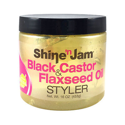 [Ampro] Shine 'N Jam Black Castor & Flaxseed Oil Styler Hair Gel