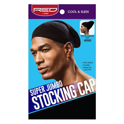 Red By Kiss Cool & Sleek Super Jumbo Stocking Cap Black #Hds02 For Long Hair