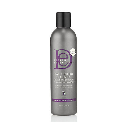 [Design Essentials] Oat Protein & Henna Organic Deep Cleansing Shampoo 8oz