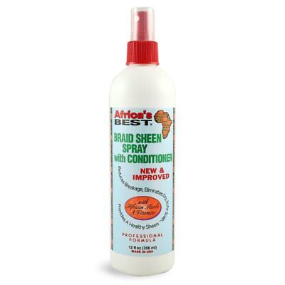 [Africa'S Best] Braid Sheen Spray With Conditioner New & Improved 12 Oz