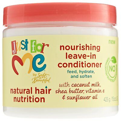 [Soft & Beautiful] Just For Me Natural Hair Nutrition Nourishing Leave-In Conditioner 15Oz