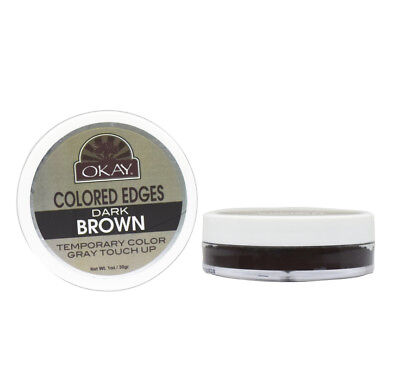 [Okay] Colored Edges Temporary Gray Touch Up Dark Brown 1Oz Edge Control Gel