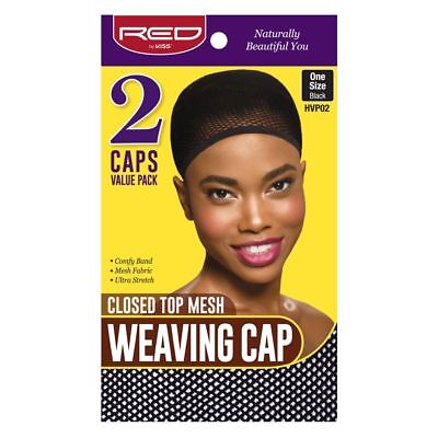 Red By Kiss Closed Top Mesh Weaving Cap 2Pcs One Size Black #Hvp02
