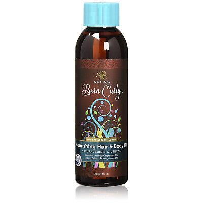 [As I Am] Born Curly Nourishing Hair & Body Oil 4Oz For Baby&Child