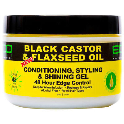 [Eco Styler] Black Castor&Flaxseed Oil Conditioning, Styling&Shining Gel 8Oz
