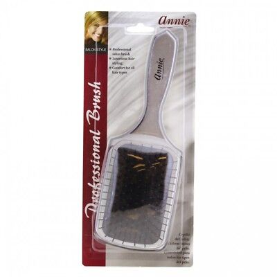Annie Professional Salon Style Large Paddle Brush Silver #2210 Ball Tipped