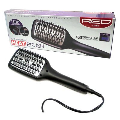 Red By Kiss Ceramic Ionic Heat Brush Electric Detangler #Chb01