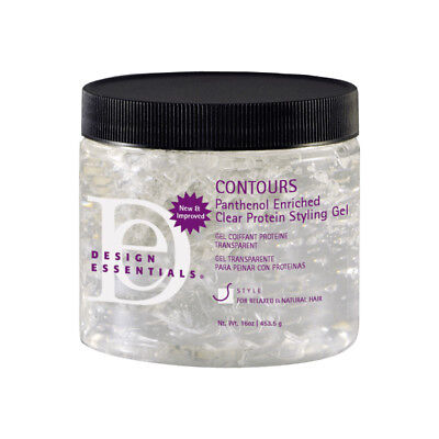 Design Essentials Contours Panthenol Enriched Clear Protein Styling Gel 16Oz