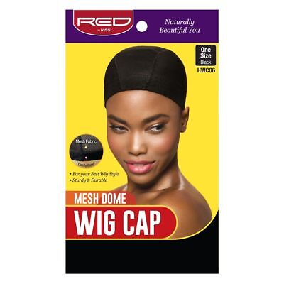 Red By Kiss Mesh Dome Wig Cap One Size Black #Hwc06 Comfy Wide Band