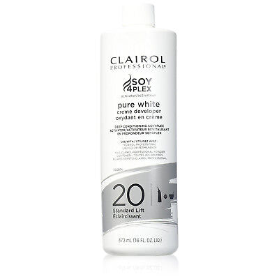 [Clairol] Professional Soy4Plex Pure White Creme Developer 20 Volume 16Oz
