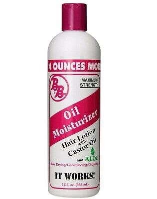 [Bb] Maximum Strength Oil Moisturizer Hair Lotion With Castor Oil & Aloe 12Oz