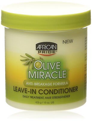 [African Pride] Olive Miracle Anti-Breakage Formula Leave-In Conditioner 15Oz