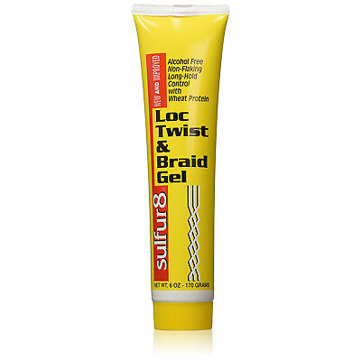 [Sulfur8] Loc Twist & Braid Gel Alcohol Free Non-Flaking Long Hold 6Oz