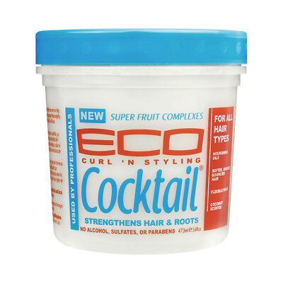 [Eco Styler] Natural Cocktail Strengthens Hair&Roots Curl&Style Creme 16Oz