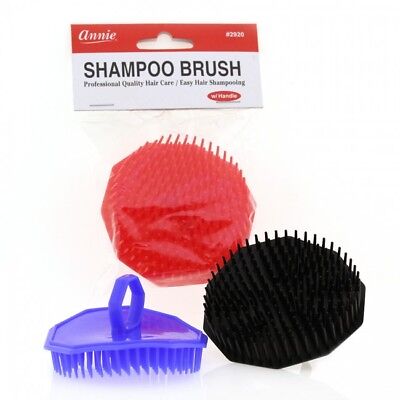 Annie Palm Shampoo Brush With Handle #2920 Scalp Massage Assorted Color